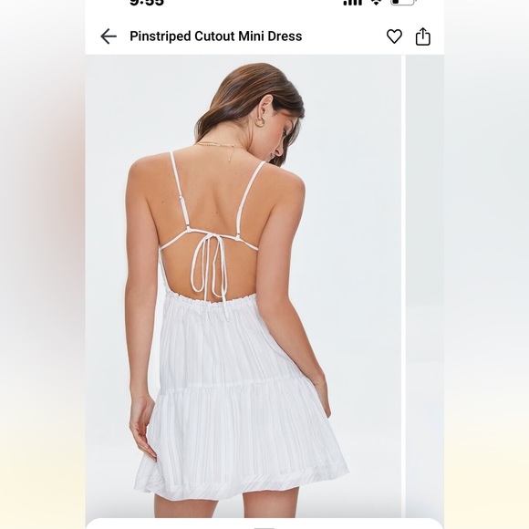 Pinstripe cutout mini dress - Picture 5 of 5